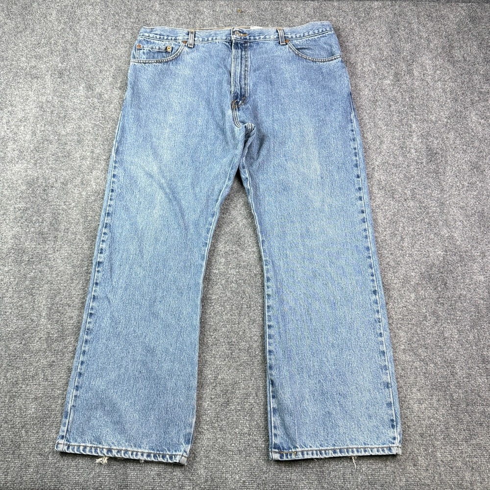 Levi's 517 Bootcut Jeans Mens 42x30 Vintage Blue Denim Grunge Faded Y2K